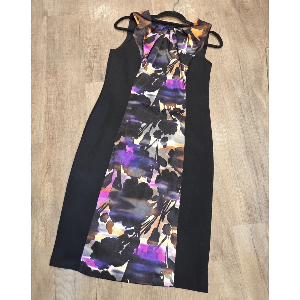 Beautiful London Style Sleeveless Floral Sheath Dress, Size 10